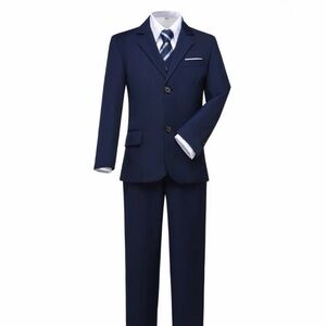 Classic Navy Boys' Formal Suit Set - Brand